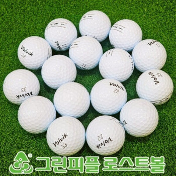 볼빅 플라이 온(FLY ON) 화이트 2피스 A-급 로스트볼 16개
